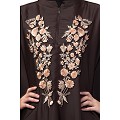Designer Irani Kaftan with embroidery work- Coffee Brown